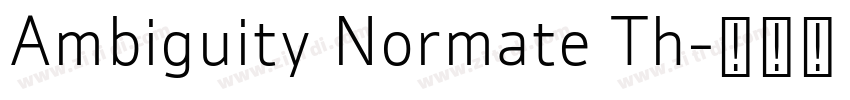 Ambiguity Normate Th字体转换